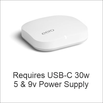 Refurbished Eero Pro Wireless Mesh Router w/ NO Power Adapter <p><b>$45</b> with new fiber order</p><p>includes $15 discount when ordered NOW</p>
